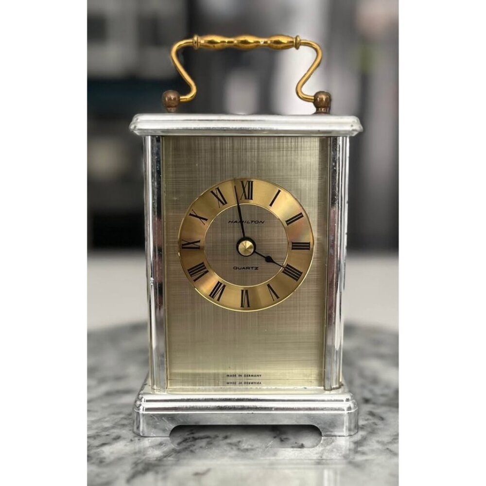 Vintage Hamilton quartz desk or carriage clock- Germany